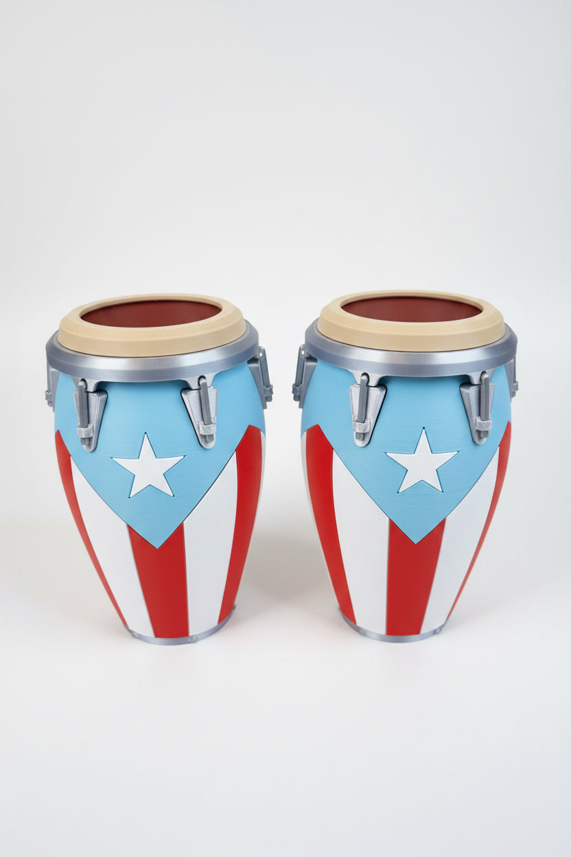 3D Printed Puerto Rico Flag Conga 12oz Standard Can Holder