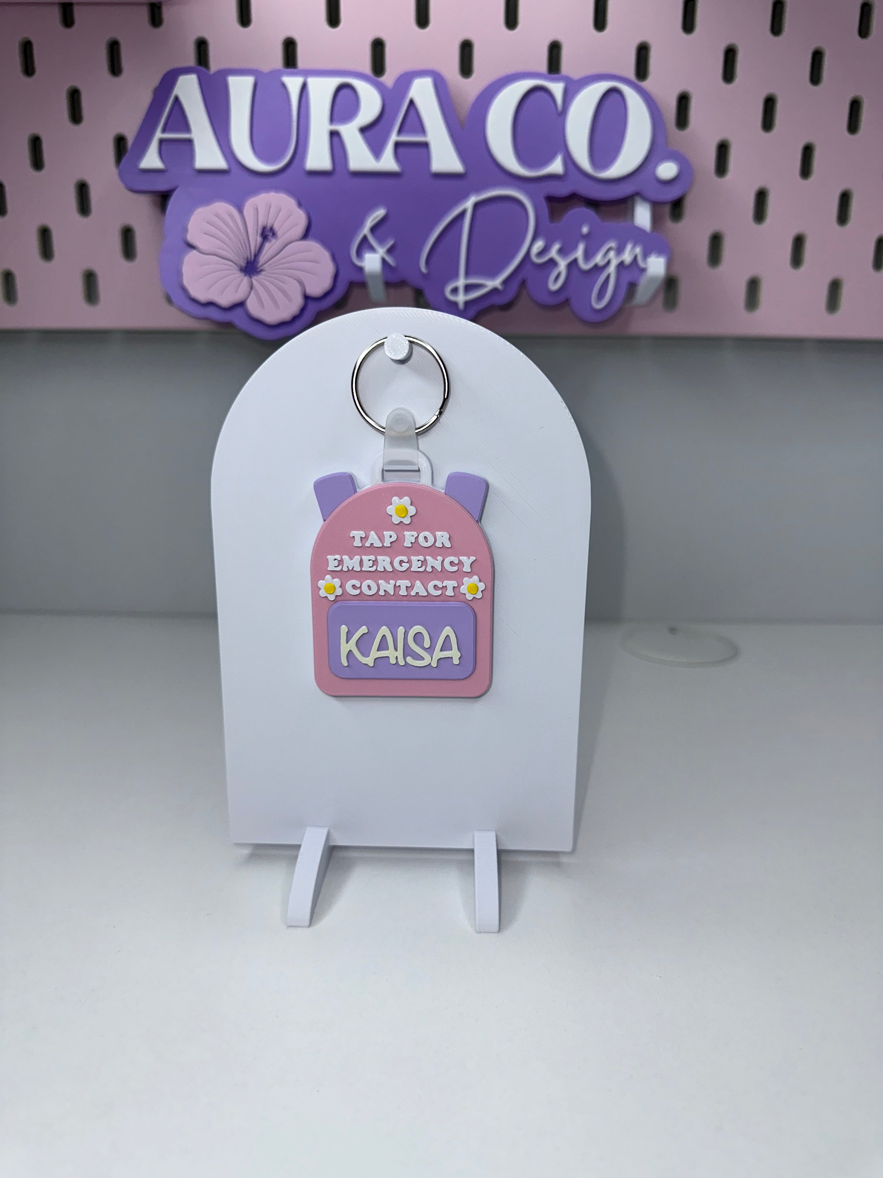 NFC Tap for Emergency Contact Backpack Keychain