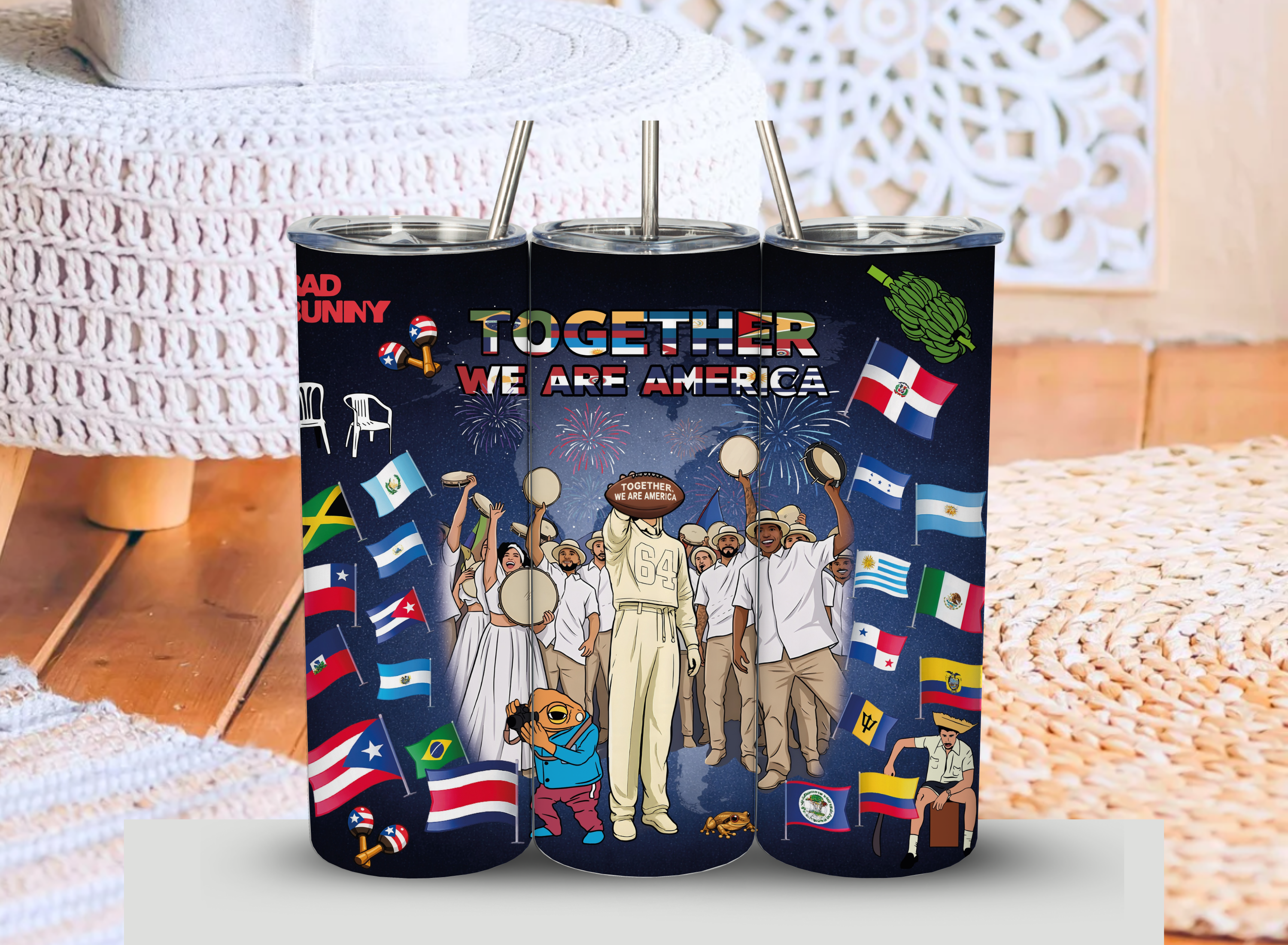 Together We Are America Sublimation Tumbler | Unity & Diversity Drinkware