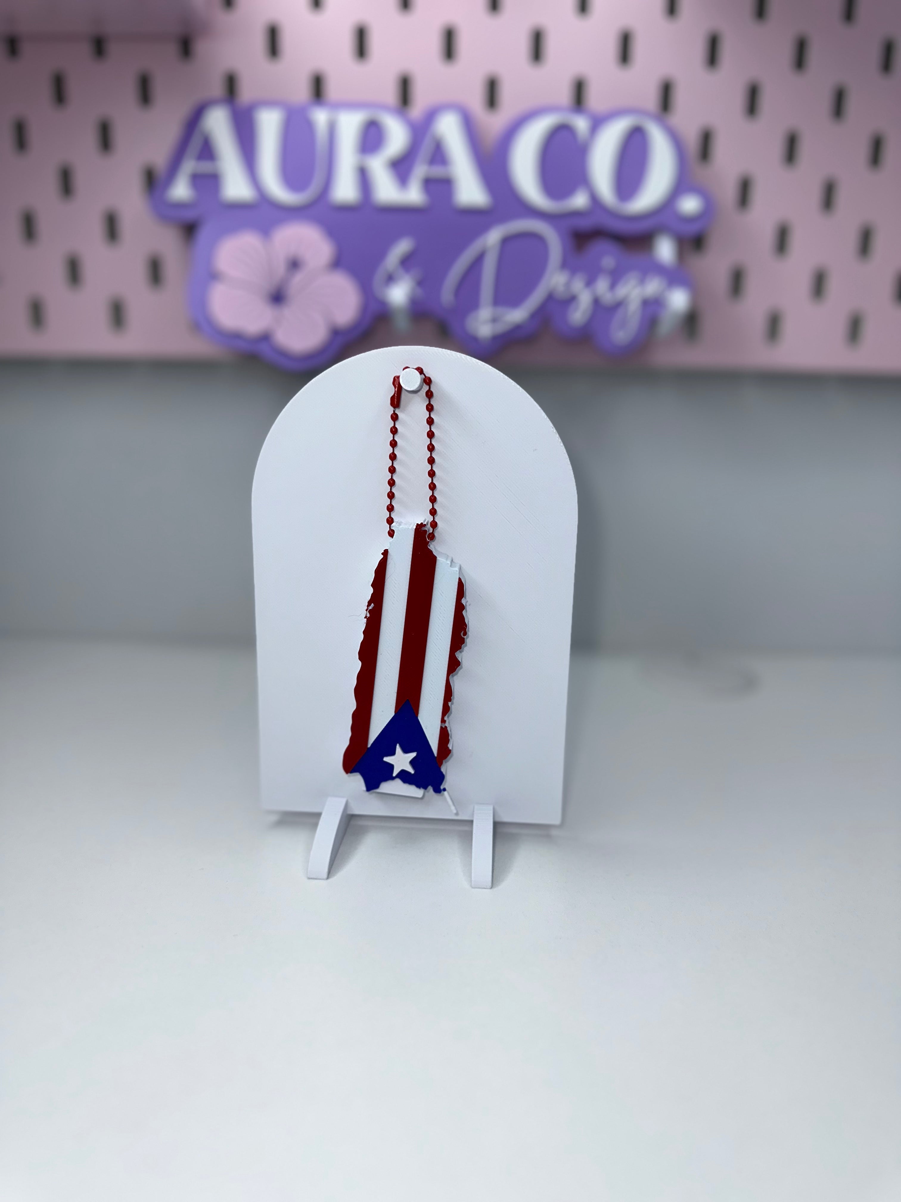 3D Printed Puerto Rico Can Opener Keychain
