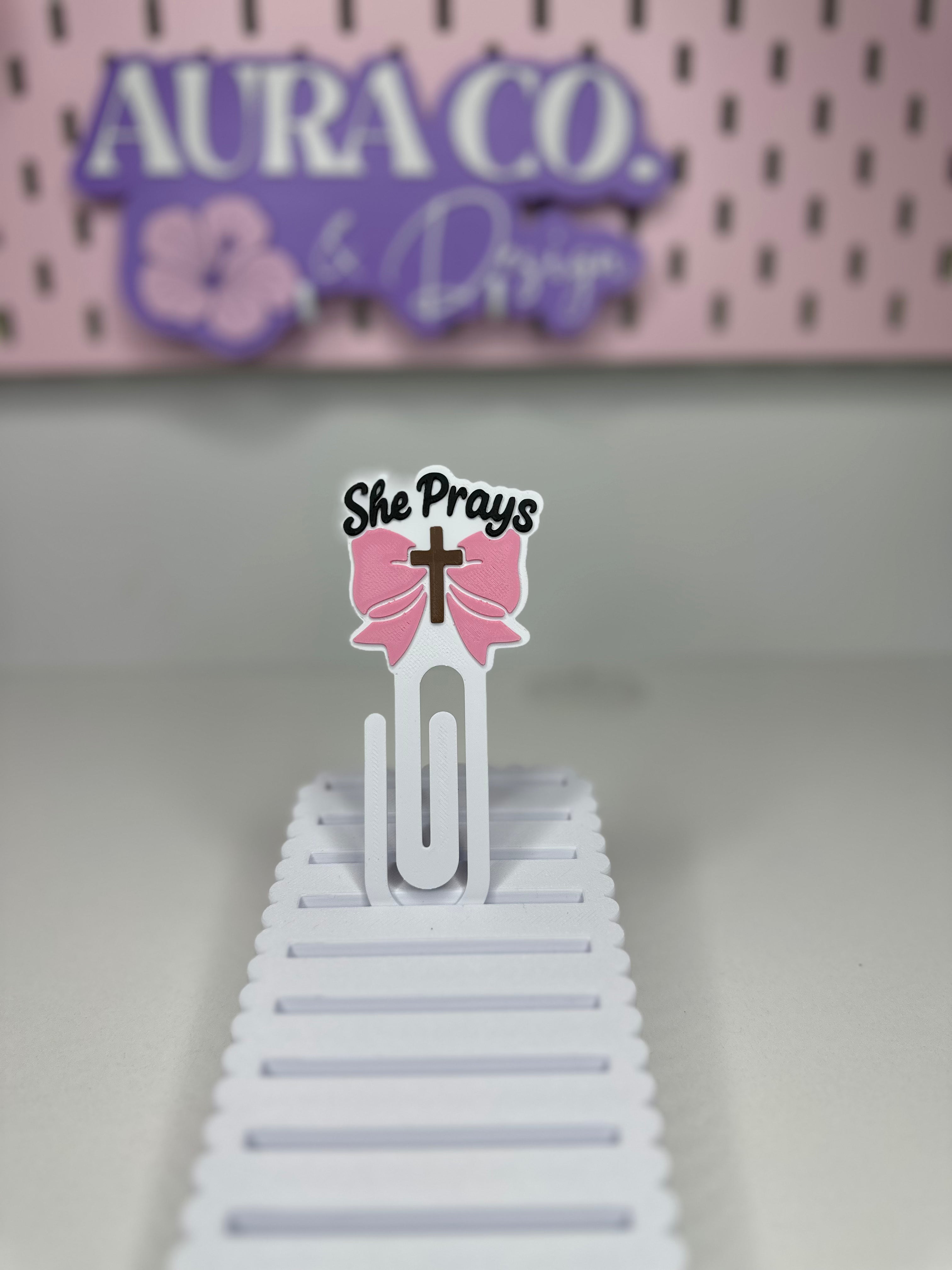 She Prays Paperclip Bookmark