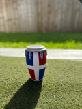 3D Dominican Republic Flag Conga - 12oz Standard Can Holder