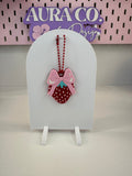 Strawberry Bow Can Opener Keychain