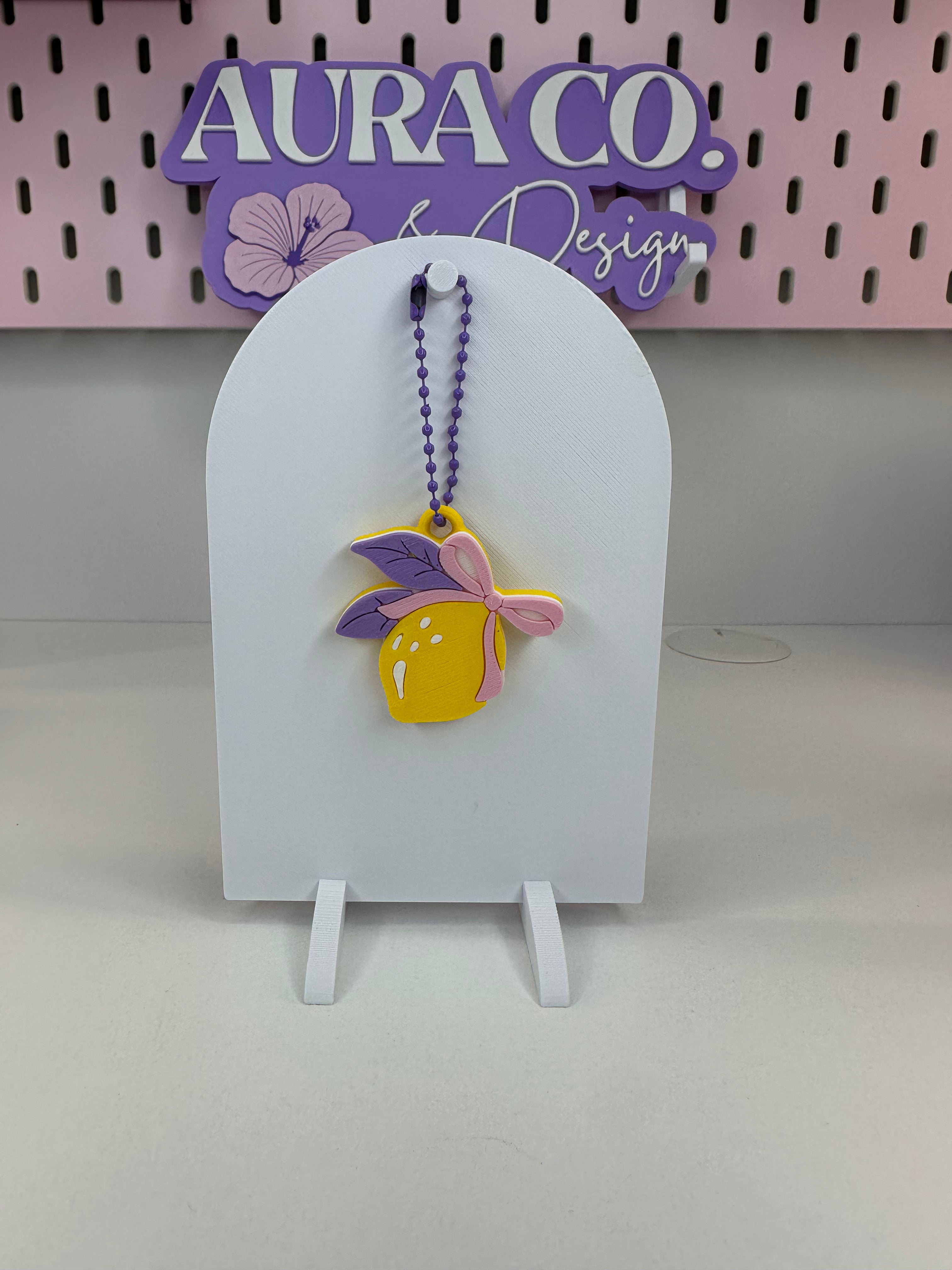 Lemon Bow Can Opener Keychain