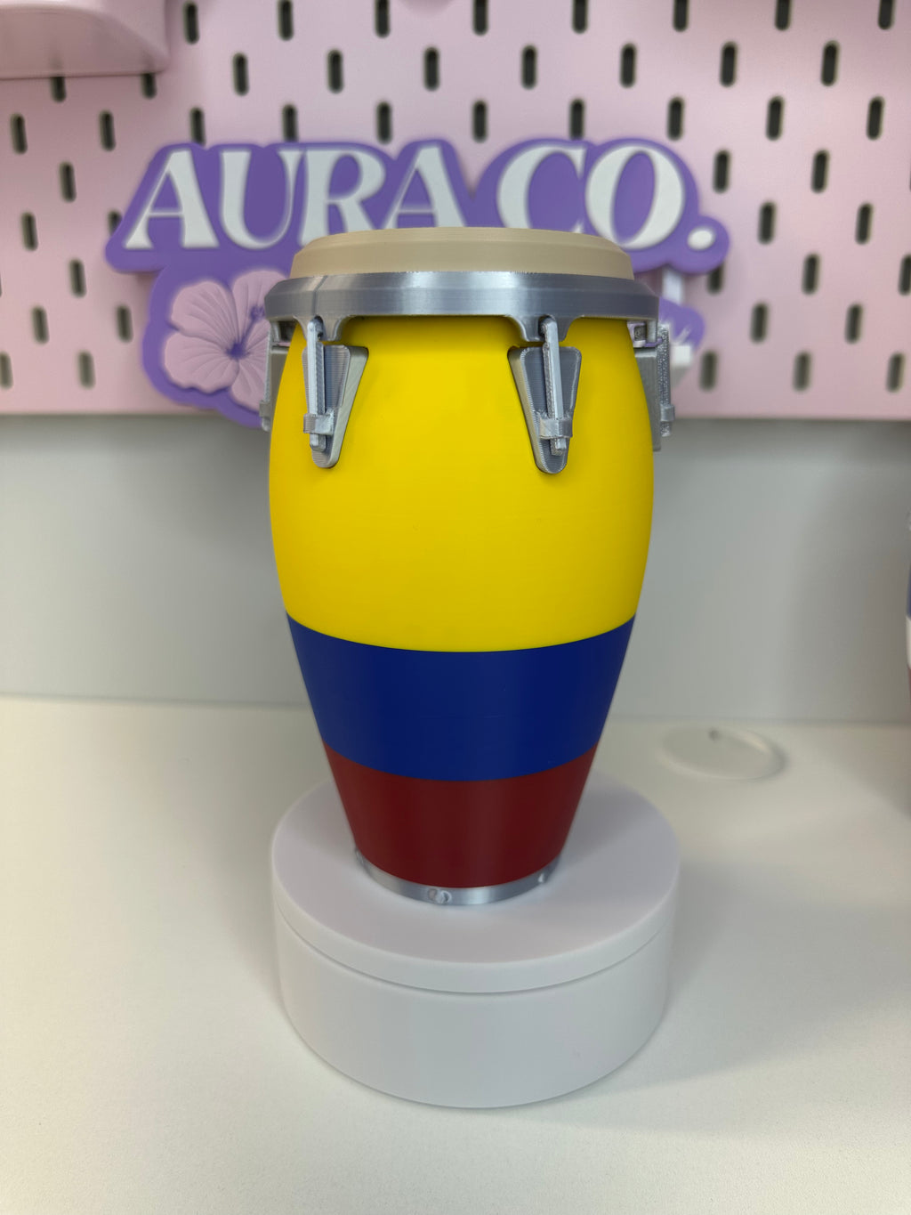 3D Printed Colombia Flag Conga 12oz Standard Can Holder