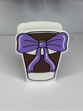 Purple Bow Coffee Cup Pen Holder