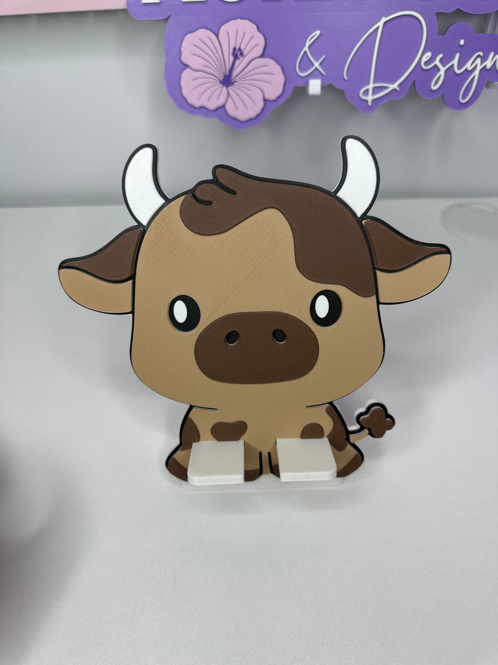 3D Printed Cow Phone Holder