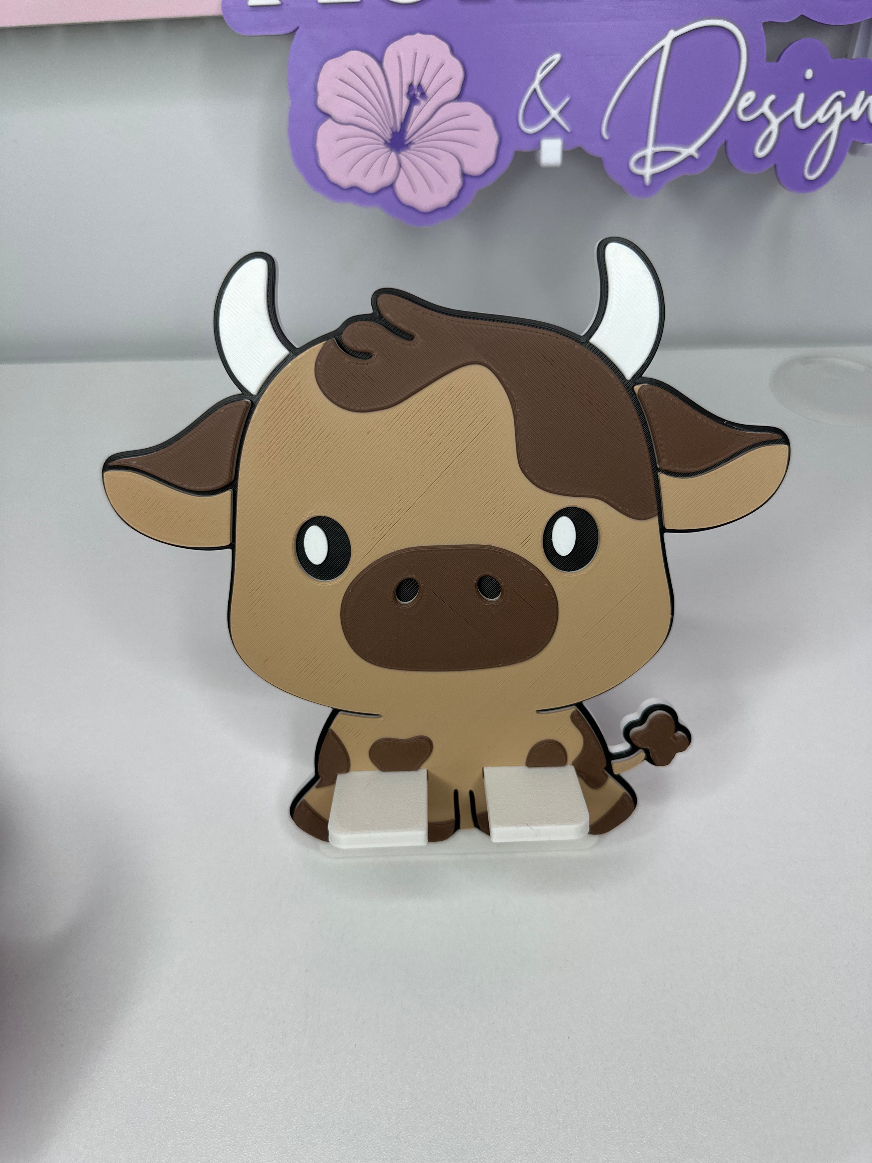 3D Printed Cow Phone Holder