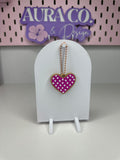 Polka Dot Heart Can Opener Keychain