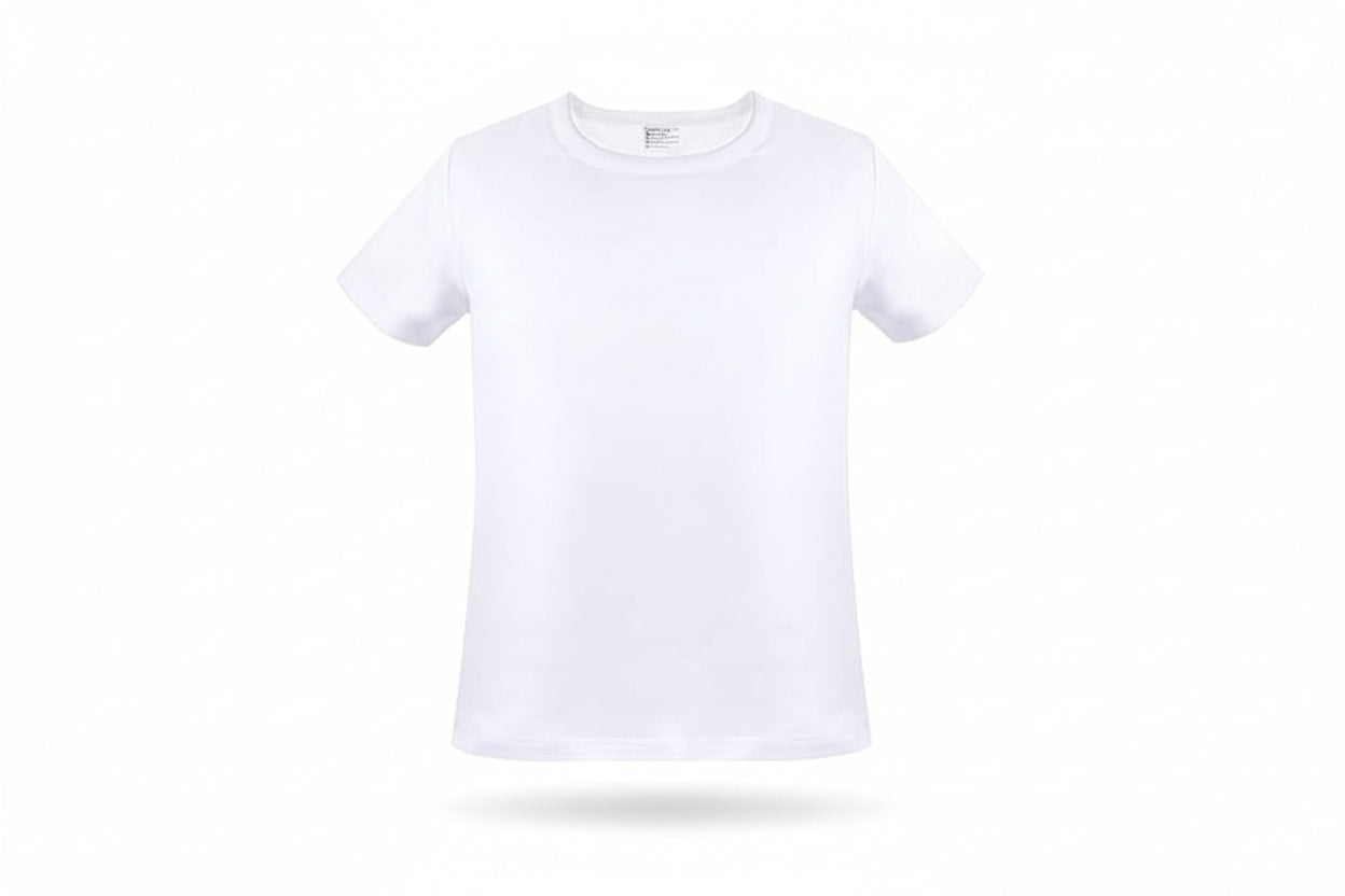 White Polyester T-Shirt - Kids